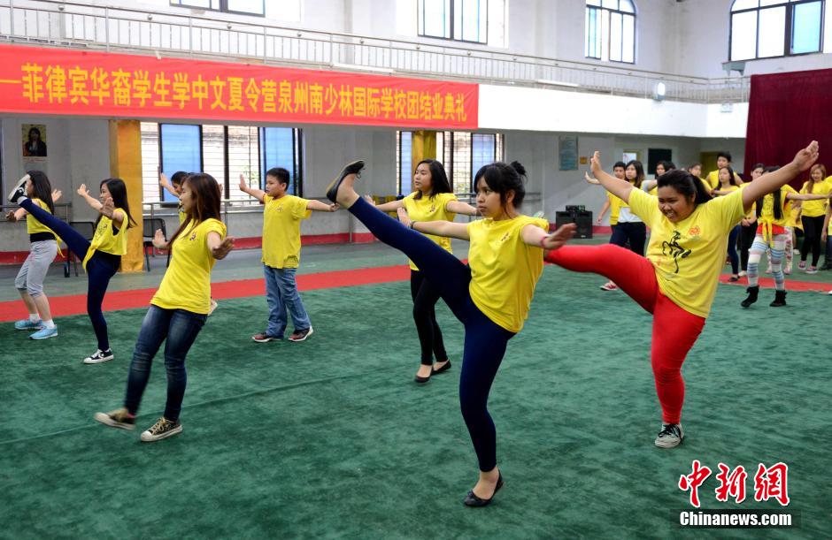 Les enfants chinois d'outre-mer apprennent le kung-fu