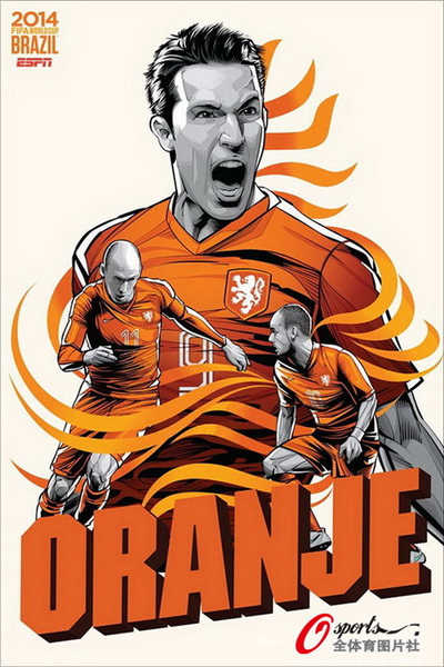 Pays-Bas : Robin Van Persie, Arjen Robben, Wesley Sneijder