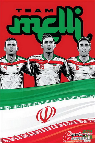 Iran : Kaebi Hossein, Ghoochannejhad, Javad Nekounam