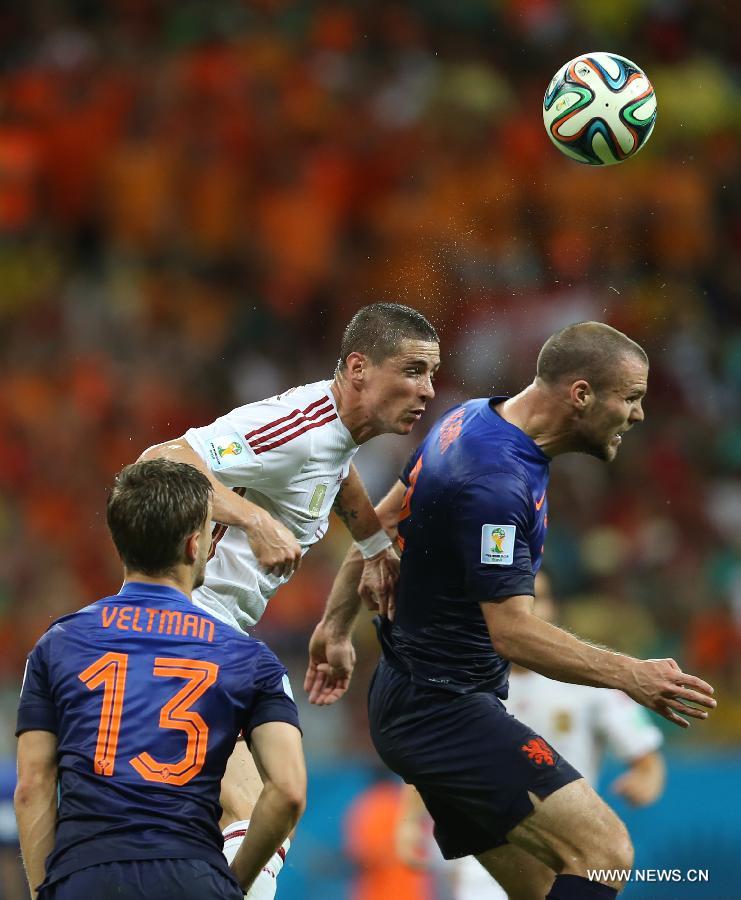 Coupe du monde 2014/groupe B : Pays-Bas - Espagne 5 à 1