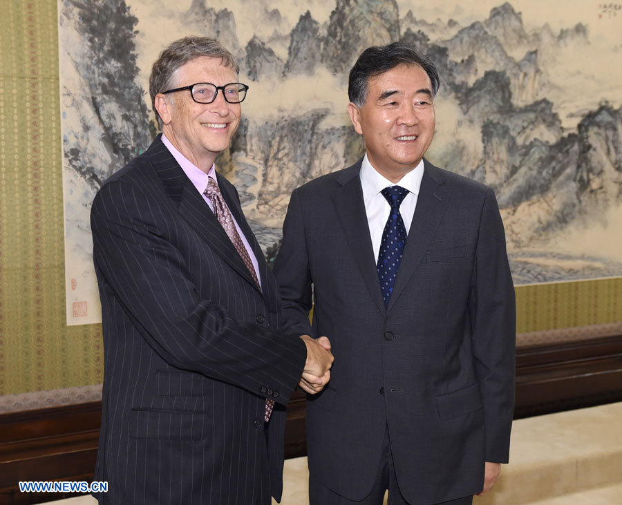 Un vice-PM chinois rencontre Bill Gates