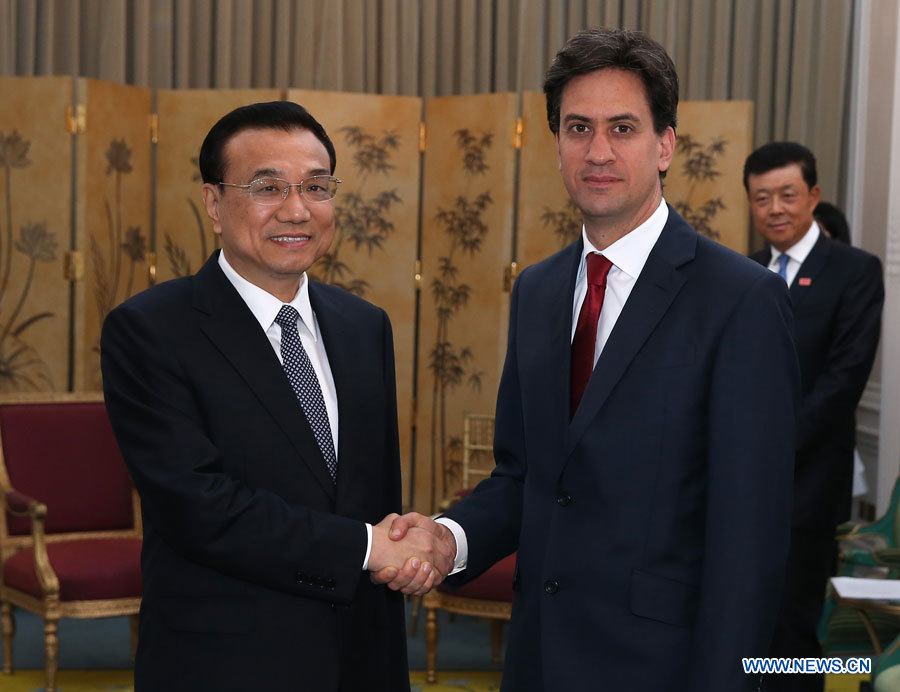 Le PM chinois appelle à une coopération rapprochée sino-britannique lors d'une rencontre avec le chef du Parti travailliste