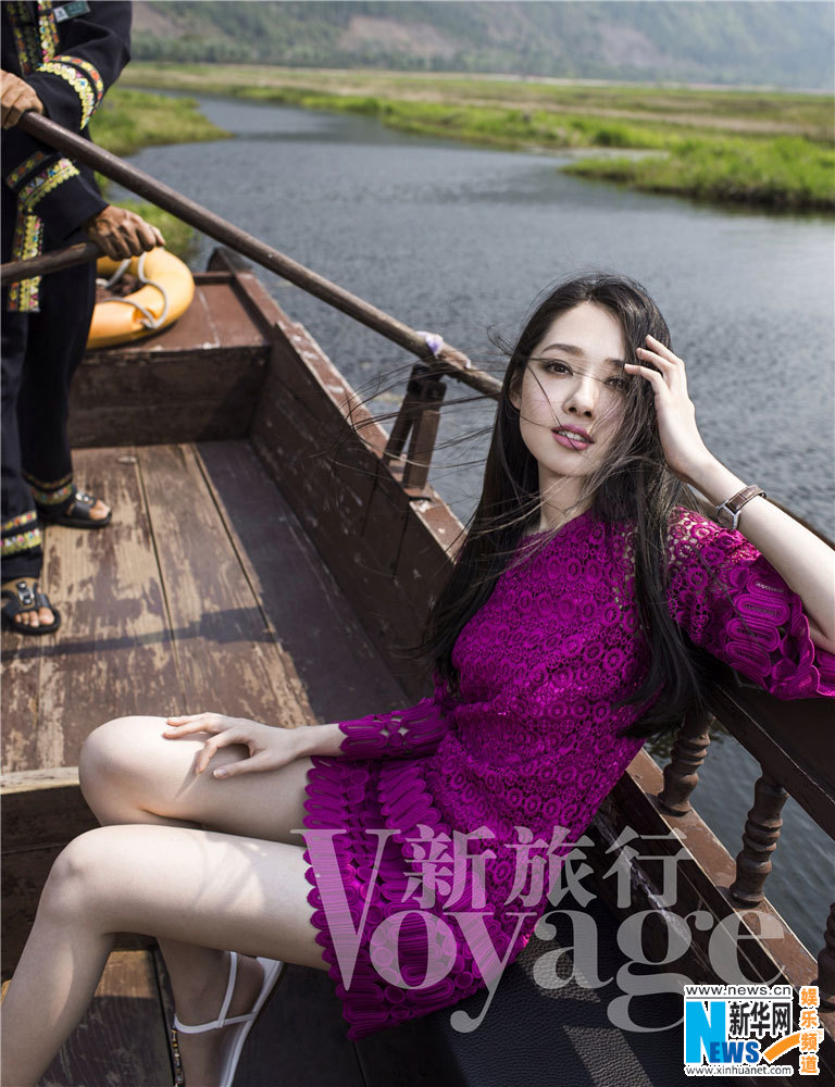 Guo Biting pose pour un magazine