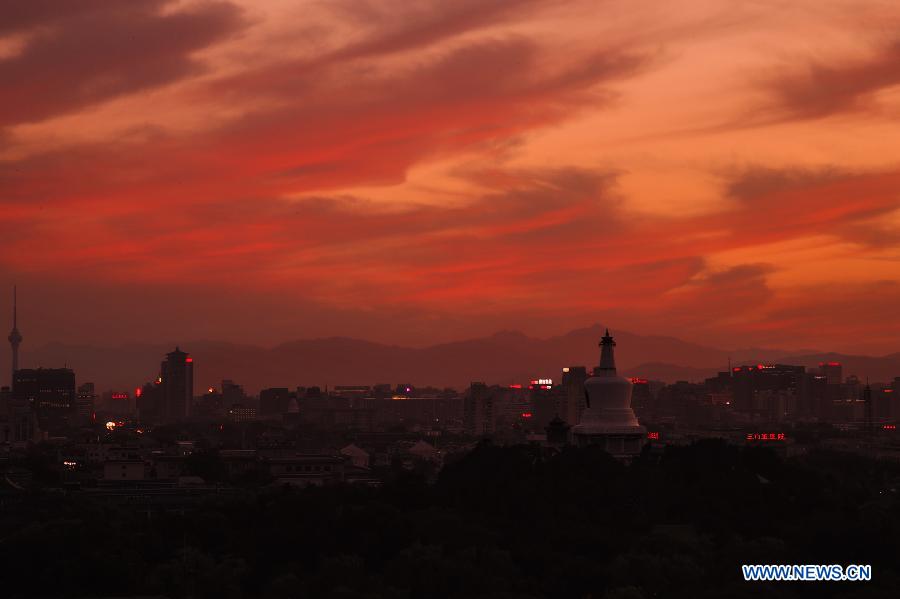 Chine: beaux paysages au moment du coucher du soleil à Beijing