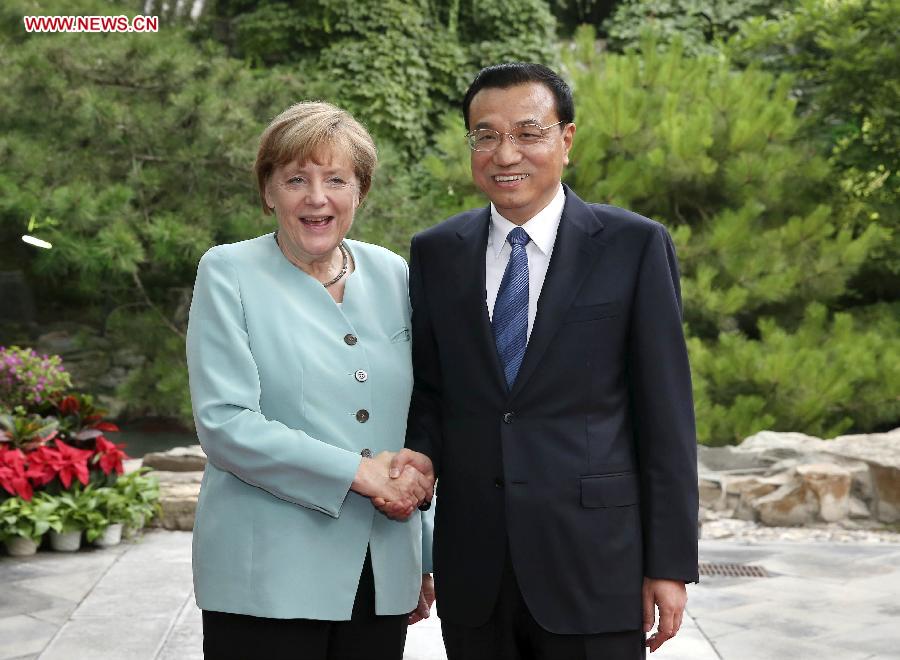 Les premiers ministres chinois et allemand se rencontrent avant leur entretien officiel