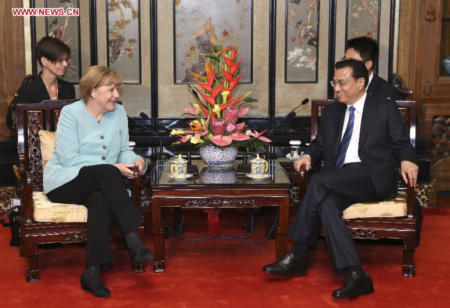 Les premiers ministres chinois et allemand se rencontrent avant leur entretien officiel