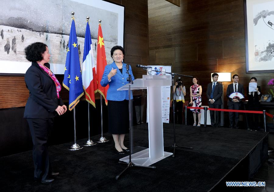 La vice-Première ministre Liu Yandong assiste à la réception donnée pour la fête nationale française