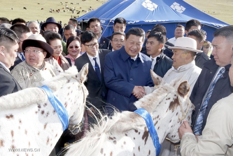 La Mongolie organise une fête traditionnelle en l'honneur du président chinois