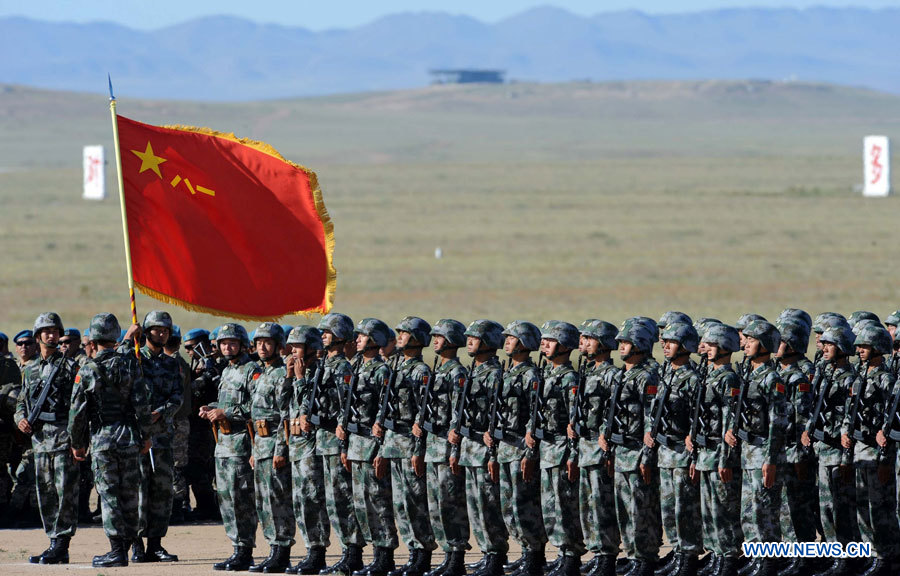 Lancement de la manoeuvre conjointe anti-terroriste de l'OCS en Chine