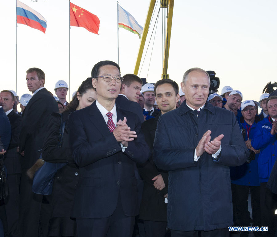 Démarrage de la construction d'un gazoduc sino-russe en présence de Poutine et d'un vice-PM chinois