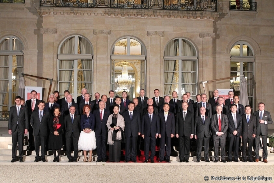 Chris Viehbacher rencontre le Président Xi JIngping lors de sa première visite en France