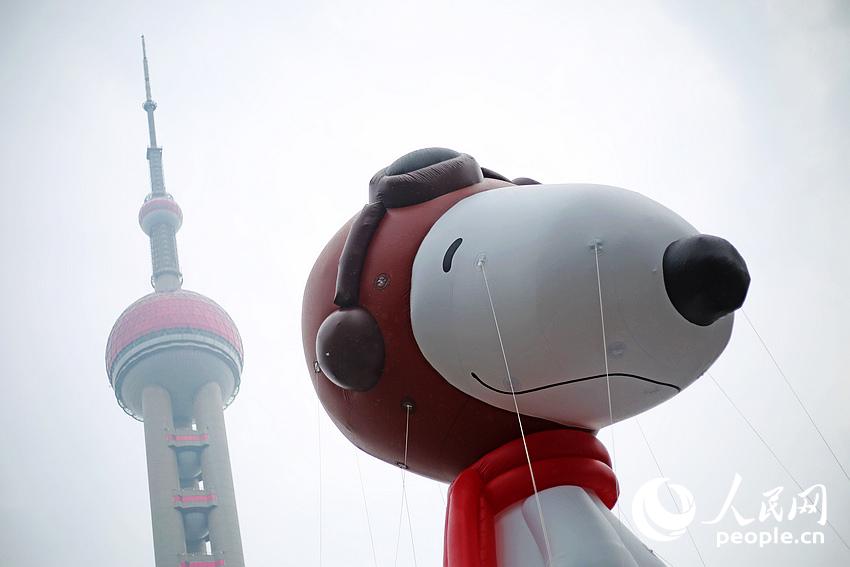 Un Snoopy géant à Shanghai