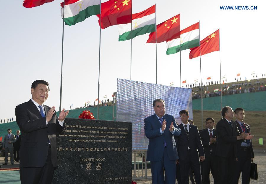 Les présidents chinois et tadjik inaugurent la construction d'un gazoduc et d'une centrale thermique