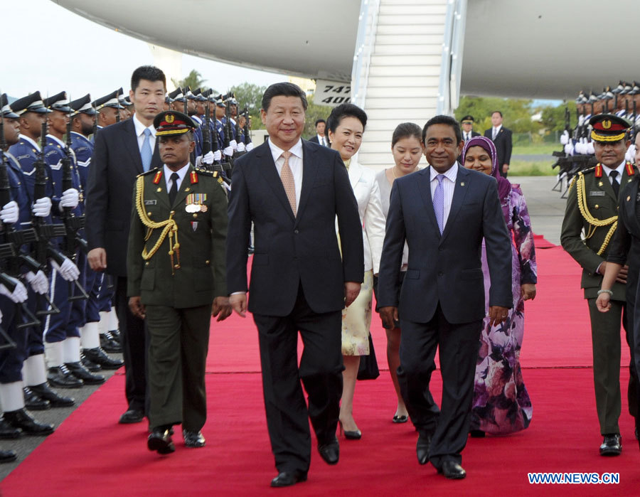 Le président chinois entame une visite d'Etat aux Maldives