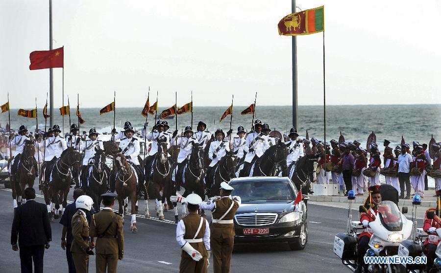 Le président chinois entame une visite d'Etat au Sri Lanka