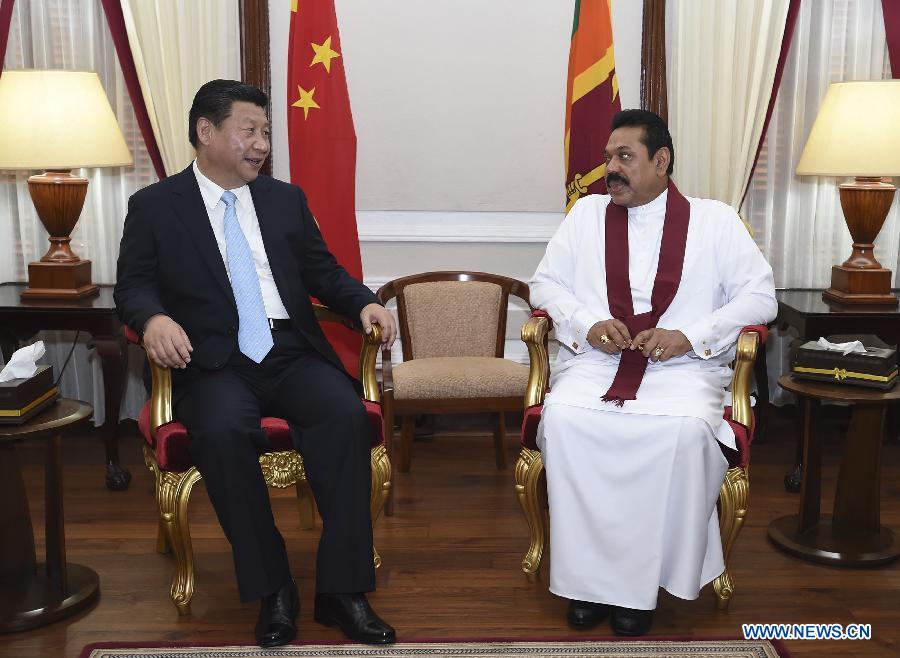 Les présidents chinois et sri-lankais d'accord pour approfondir le partenariat de coopération stratégique 