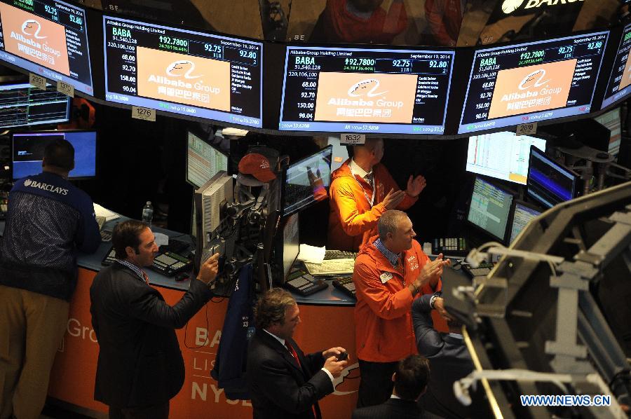 L'action du géant chinois du e-commerce Alibaba ouvre à 92,70 dollars à la Bourse de New York