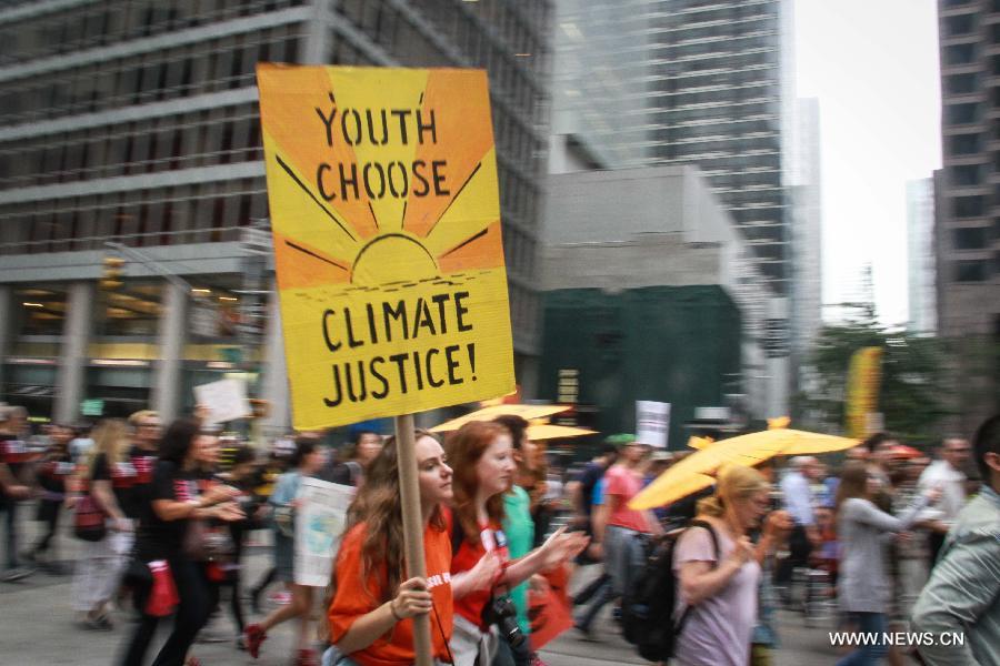 Le chef de l'ONU participe à la Marche pour le climat à New York