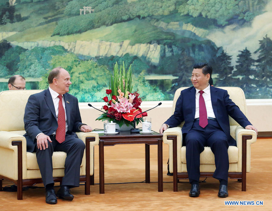 Le président chinois rencontre une délégation du Parti communiste russe