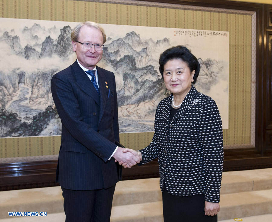 Une vice-Première ministre chinoise rencontre une délégation suédoise