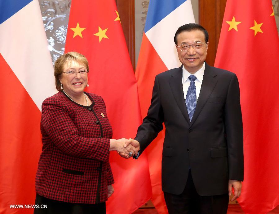 Le PM chinois appelle à élargir la coopération sino-chilienne