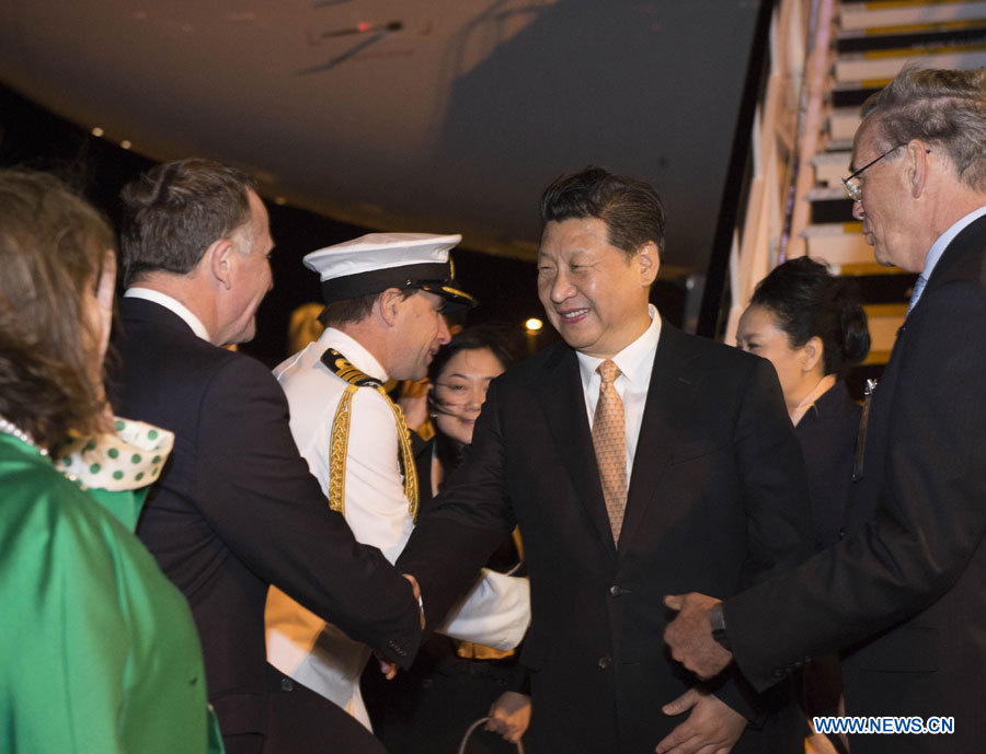 Le président chinois arrive en Nouvelle-Zélande pour une visite d'Etat