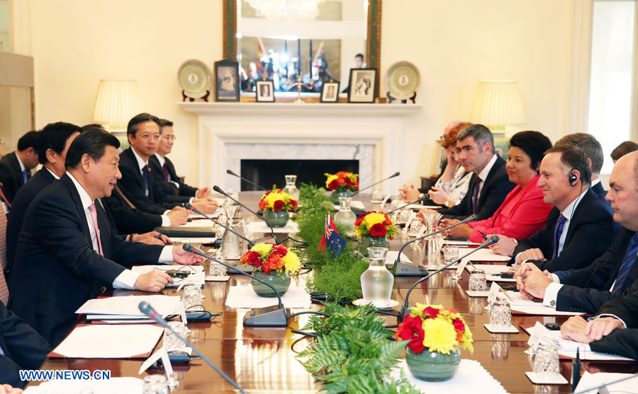 La Chine et la Nouvelle-Zélande décident de bâtir un partenariat stratégique global