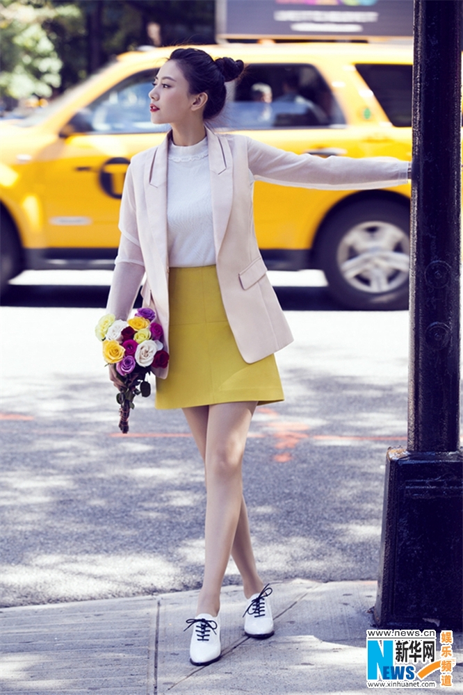 Nouvelles photos de l'actrice chinoise Gao Yuanyuan à New York 