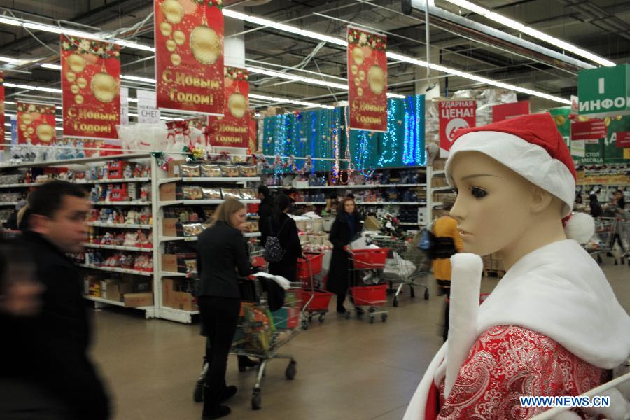 Les Moscovites font leurs achats de Noël