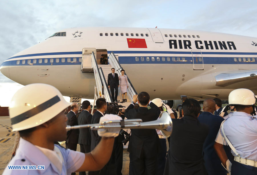 Arrivée du Premier ministre chinois au Brésil pour une visite officielle
