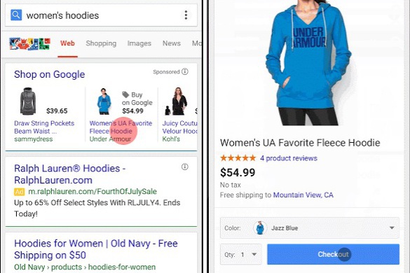 Purchases on Google: un bouton permettra de faire des achats depuis des liens sponsorisés