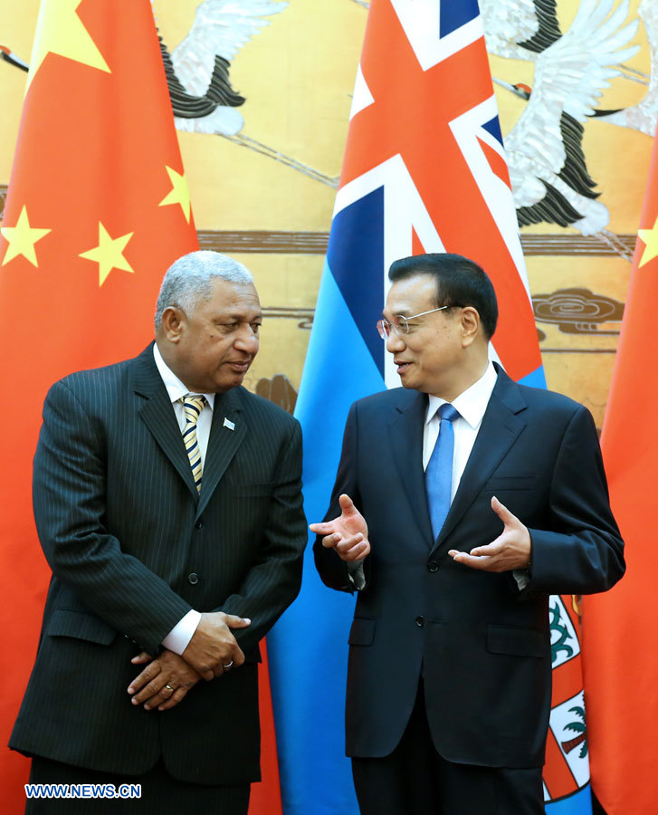 Li Keqiang compte sur des progrès dans l'étude de faisabilité de l'ALE Chine-Fidji
