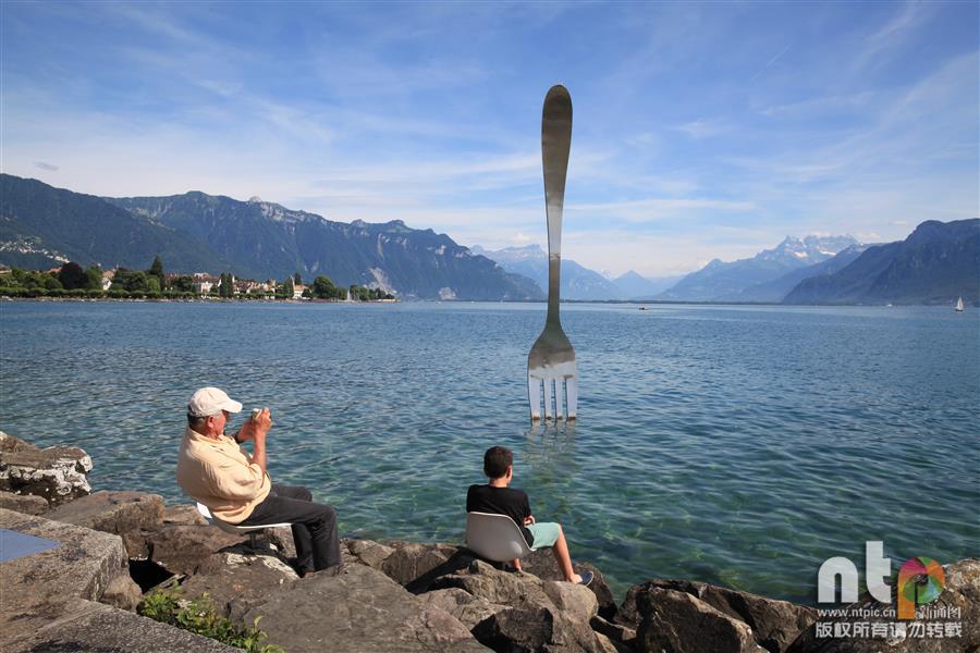 Paysages de la ville de Vevey en Suisse