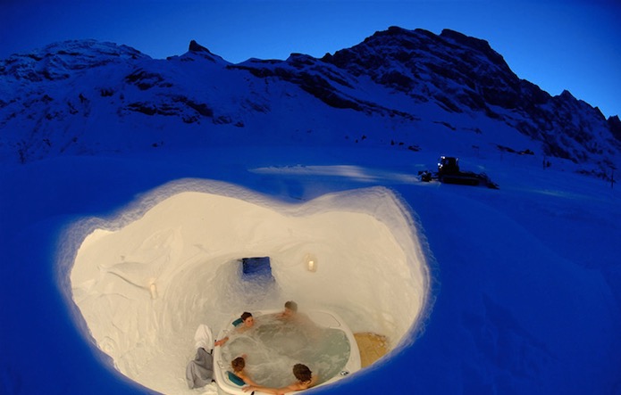 Un hôtel igloo en Suisse, le 5 décembre 2014.