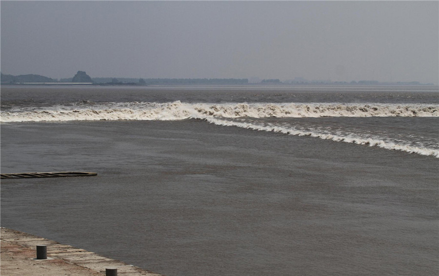 Spectaculaire raz de marée dans le Zhejiang