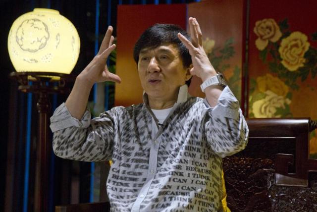Jackie Chan pendant son interview.