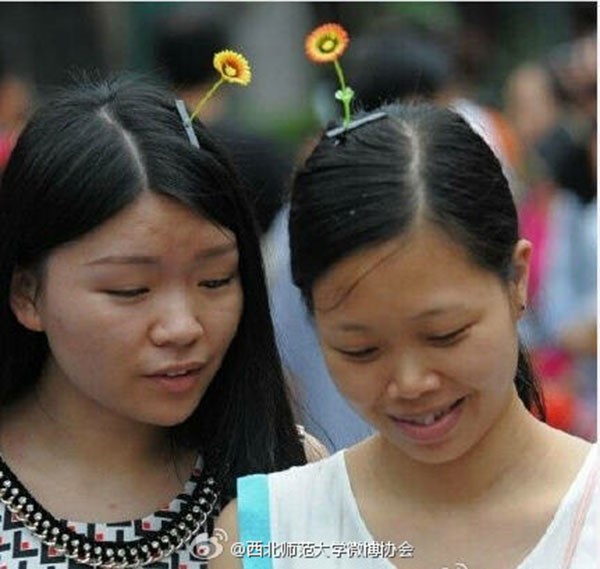 Les accessoires floraux excentriques deviennent une tendance à Chengdu