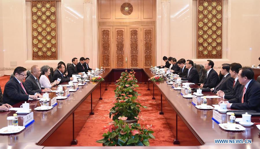 Chine : Li Keqiang rencontre le vice-Premier ministre thaïlandais