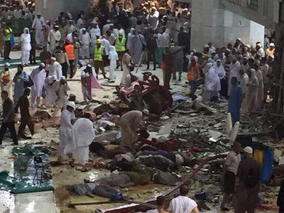 Effondrement d'une grue sur une mosquée de La Mecque : au moins 107 morts et 238 blessés
