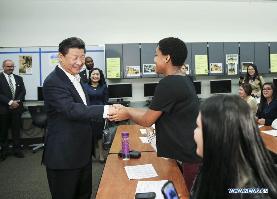 Le président chinois salue le rôle de la jeunesse dans la promotion des liens entre la Chine et les Etats-Unis
