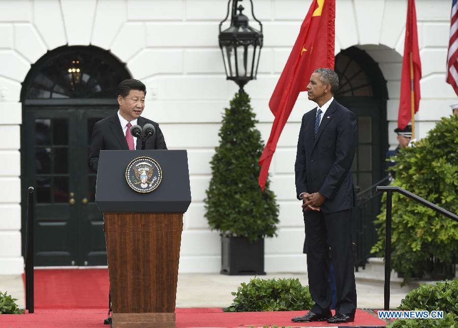 Début des entretiens entre MM. Xi et Obama à la Maison Blanche