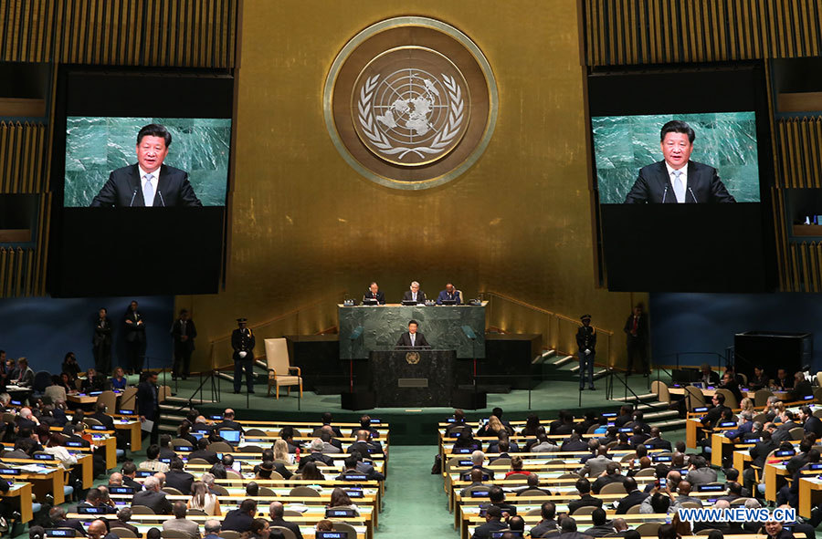 Le président Xi annonce une contribution chinoise de 8 000 soldats permanents pour le système de maintien de la paix de l'ONU