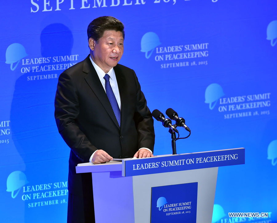 Xi Jinping s'engage à soutenir les opérations de maintien de la paix de l'ONU