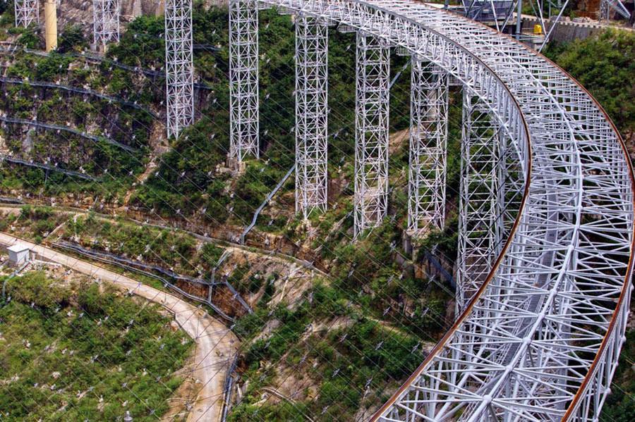 Nouvelles photos du plus grand radiotélescope du monde en construction en Chine