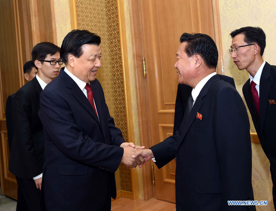 Liu Yunshan se félicite de l'amitié entre la Chine et la RPDC