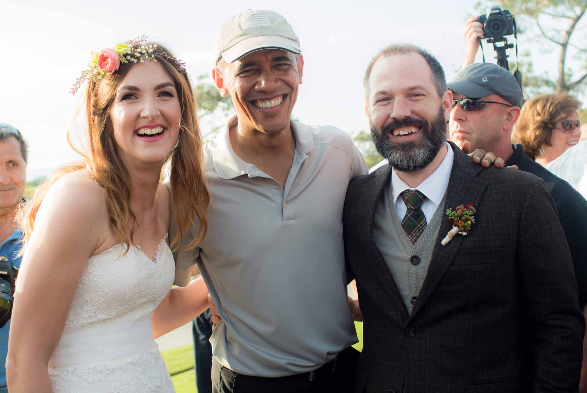 Barack Obama s'incruste au mariage d'un couple de Californiens