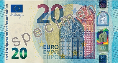 Le nouveau billet de 20 Euros sera mis en circulation le 25 novembre