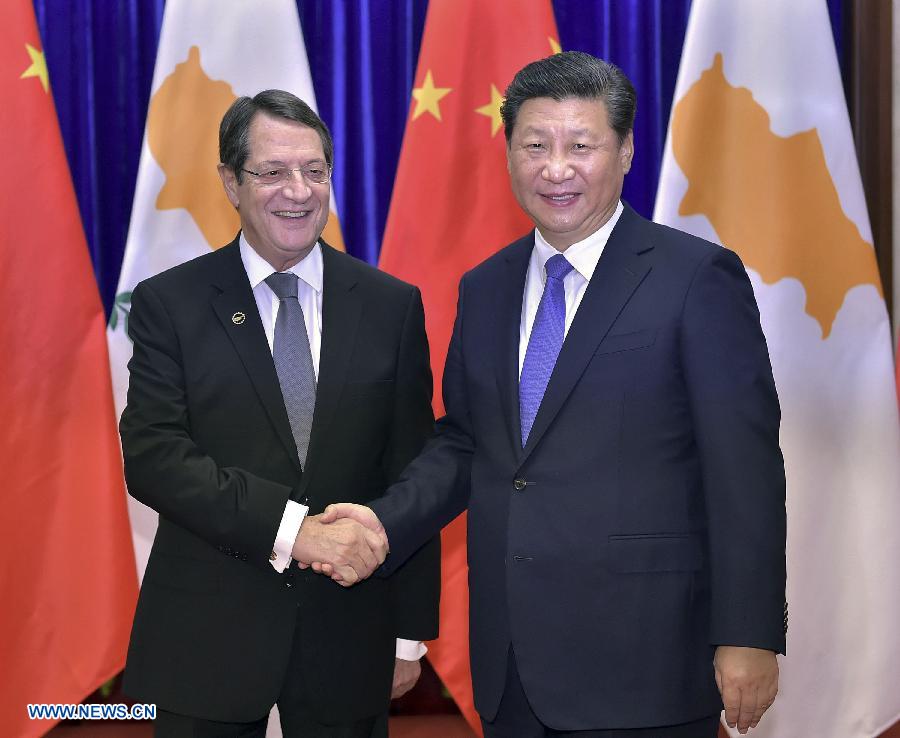 Le président chinois rencontre son homologue chypriote