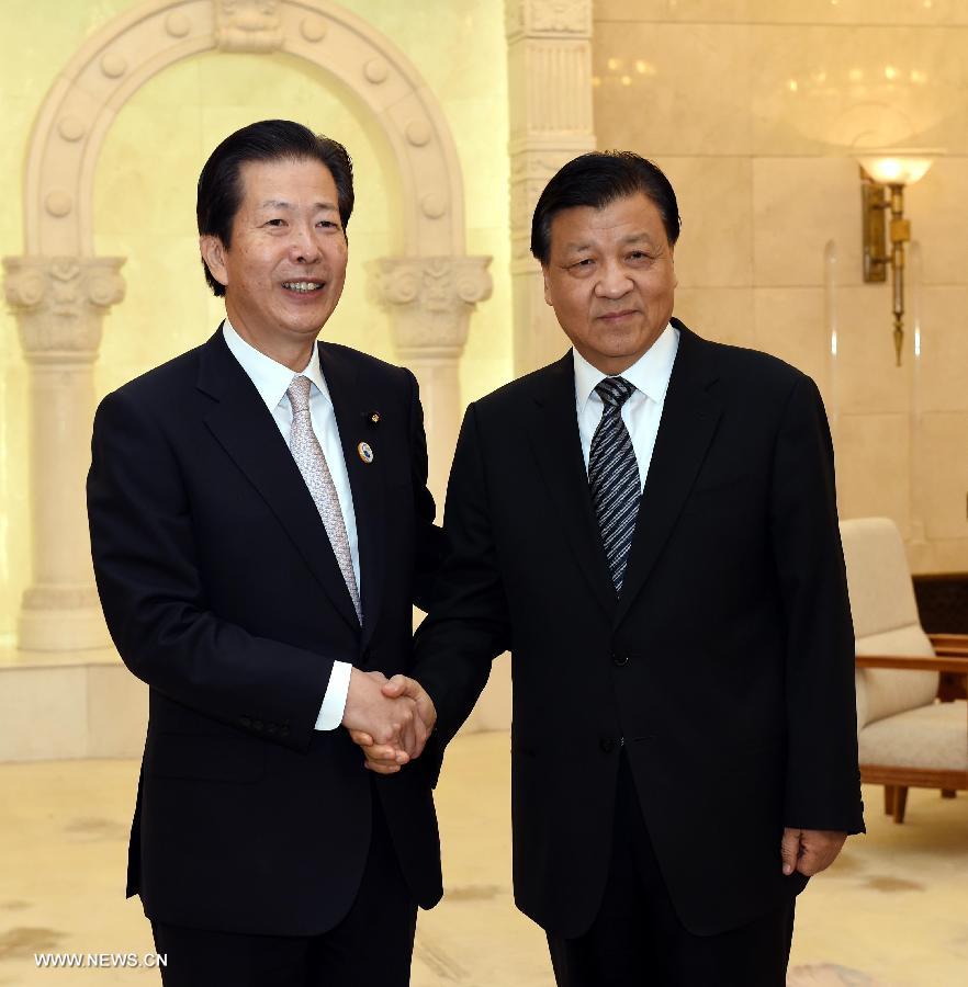 Chine : Liu Yunshan rencontre le leader du parti japonais Komeito