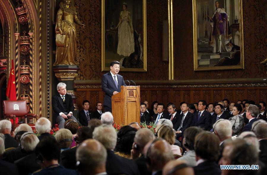 Le président chinois salue la ''communauté d'intérêts partagés'' avec la Grande-Bretagne